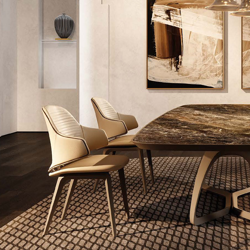 Chaise coque en résine et bois Vela par Reflex Angelo