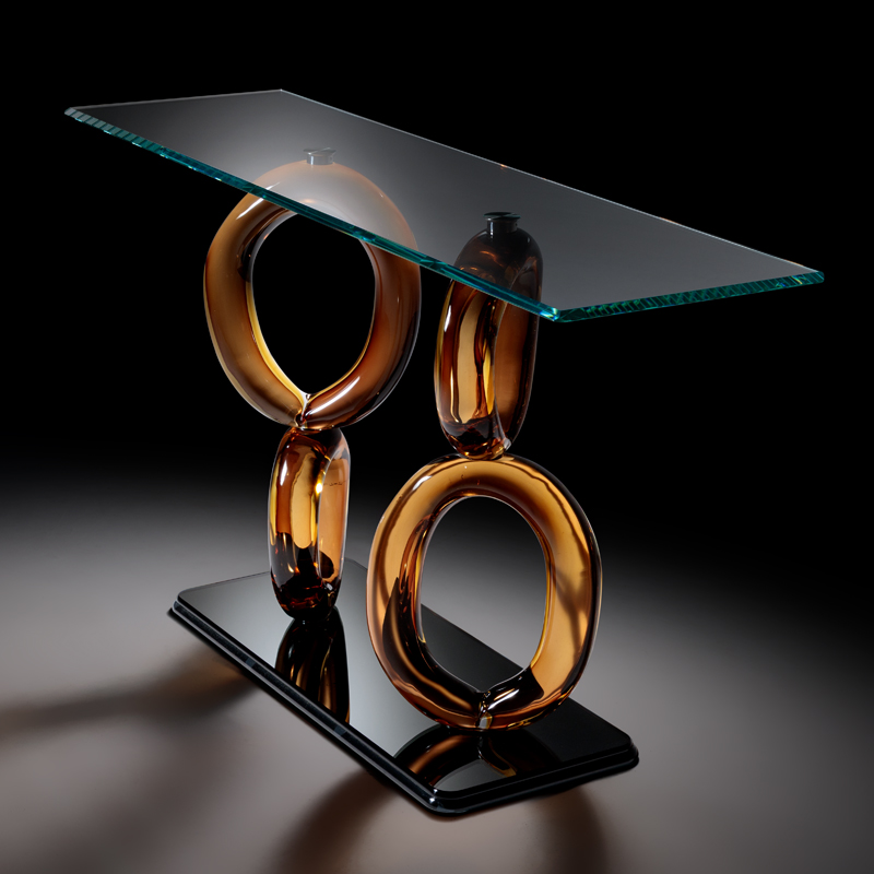Console en verre de Murano multicolore Venezia par Reflex Angelo